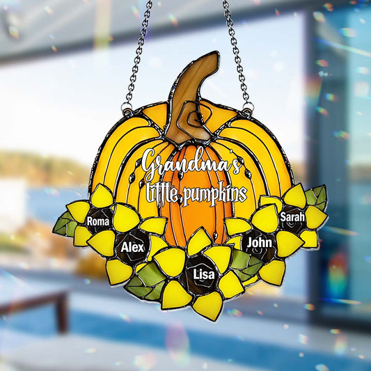 Tis The Season To Be - Personalized Grandma Window Hanging Suncatcher Ornament
