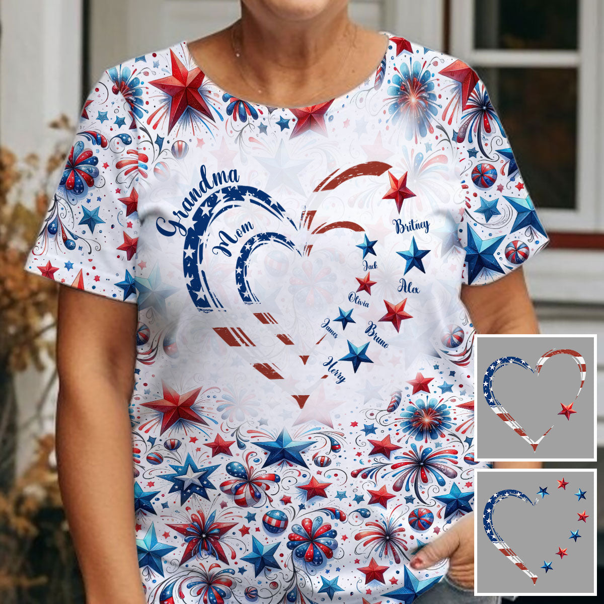 T-shirt personnalisé « Grand-mère américaine »