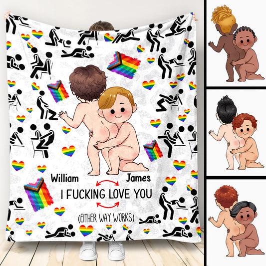 Ich liebe dich – Personalisierte LGBT-Unterstützungsdecke