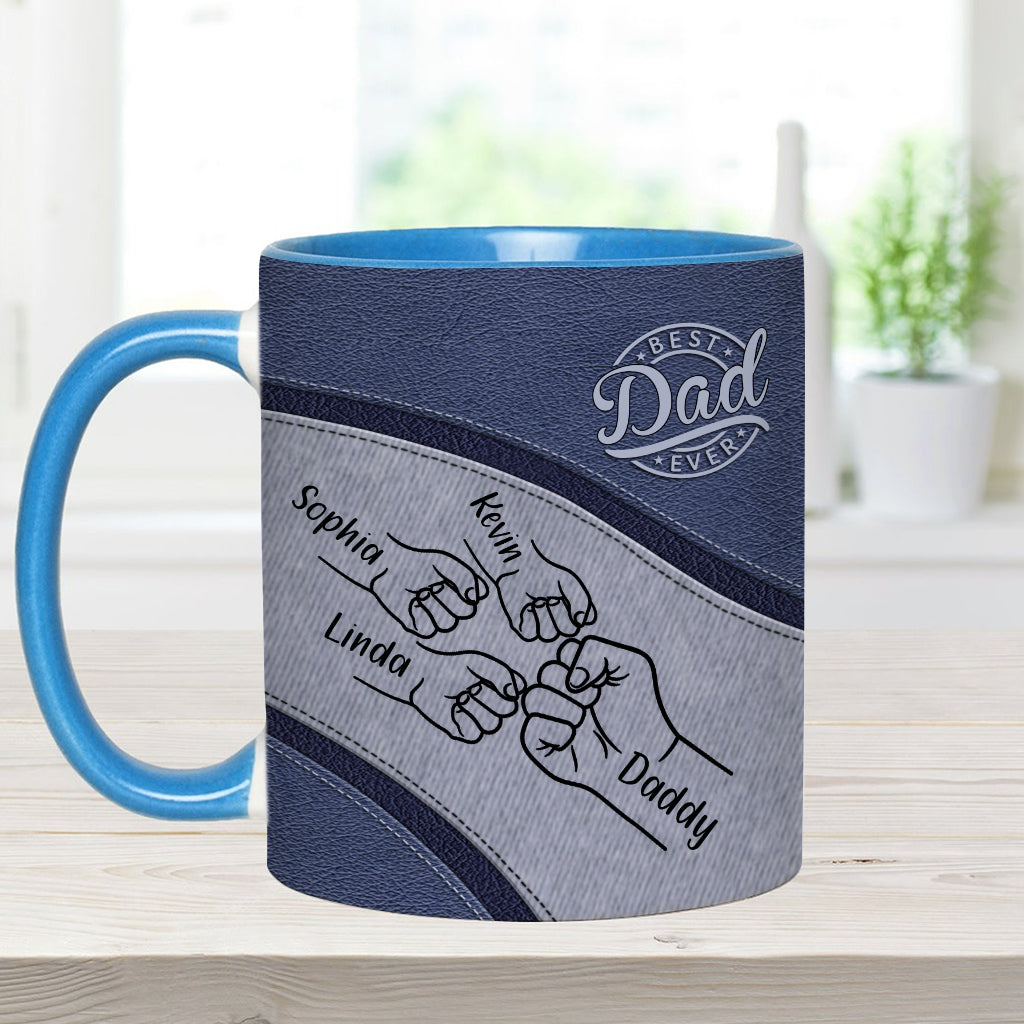 Best Dad Ever - Personalized Father Accent Mug