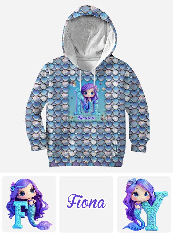 Wunderschönes Meerjungfrau-T-Shirt mit Allover-Print für Kinder