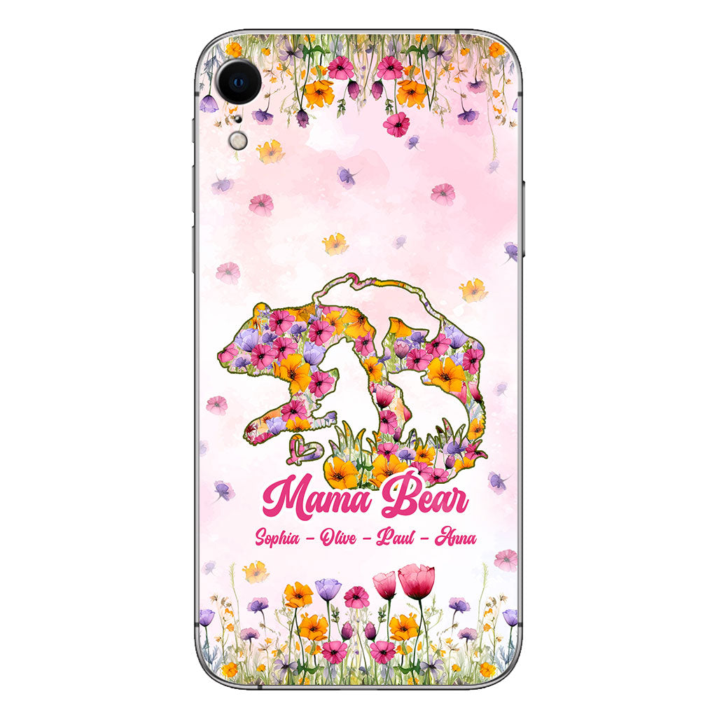 Mama Bear - Personalized Mother Clear Phone Case