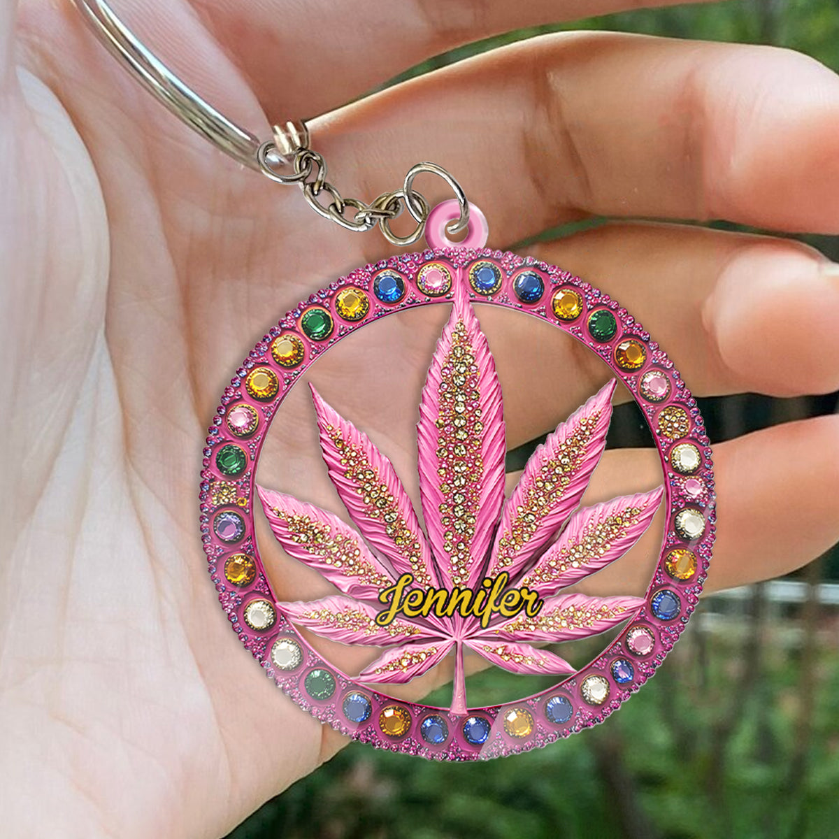 Stoner Chick – Personalisierter Weed-Schlüsselanhänger