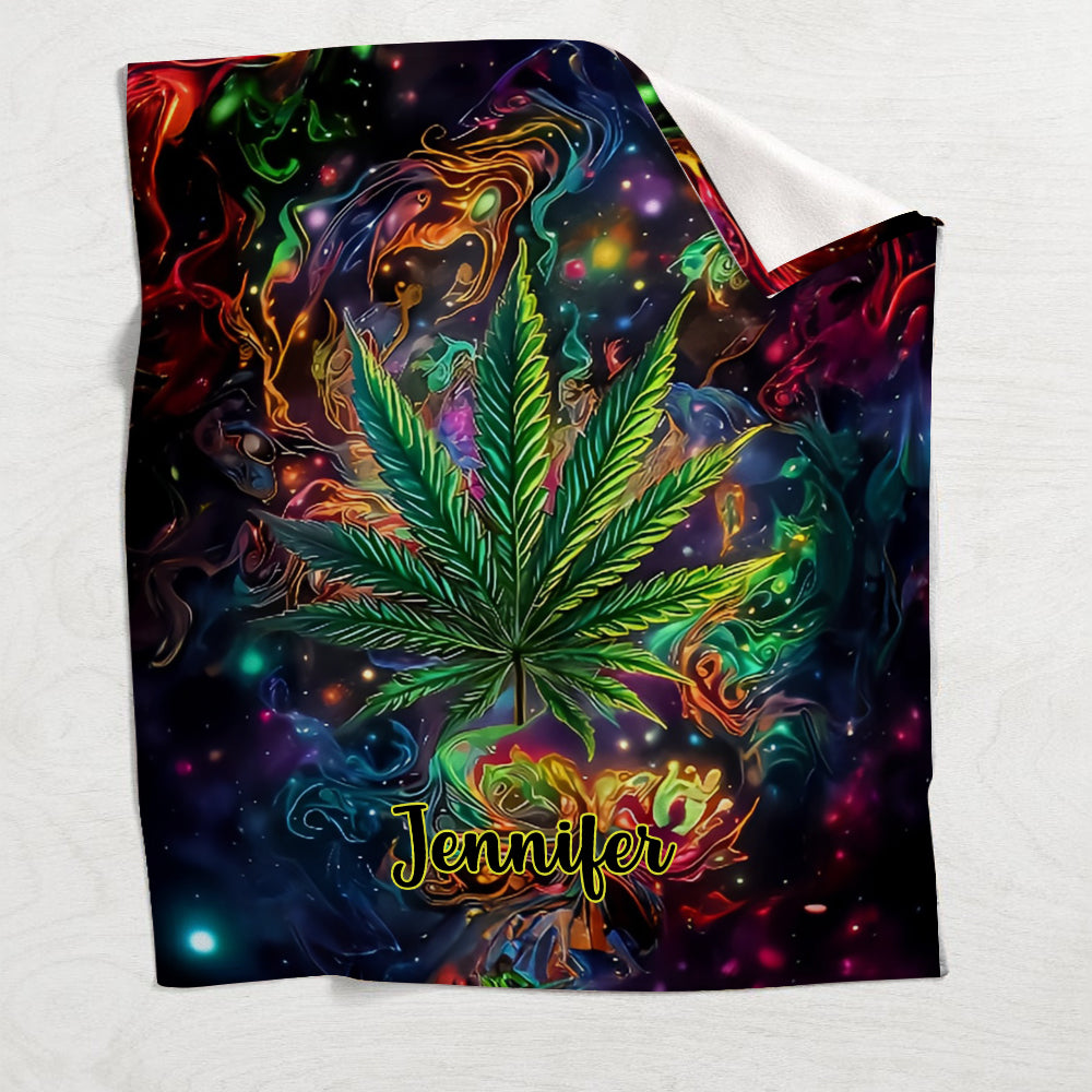 Stoner Chick - Personalisierte Weed-Decke