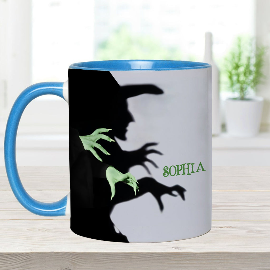 Halloween Witch Shadow - Personalized Witch Accent Mug