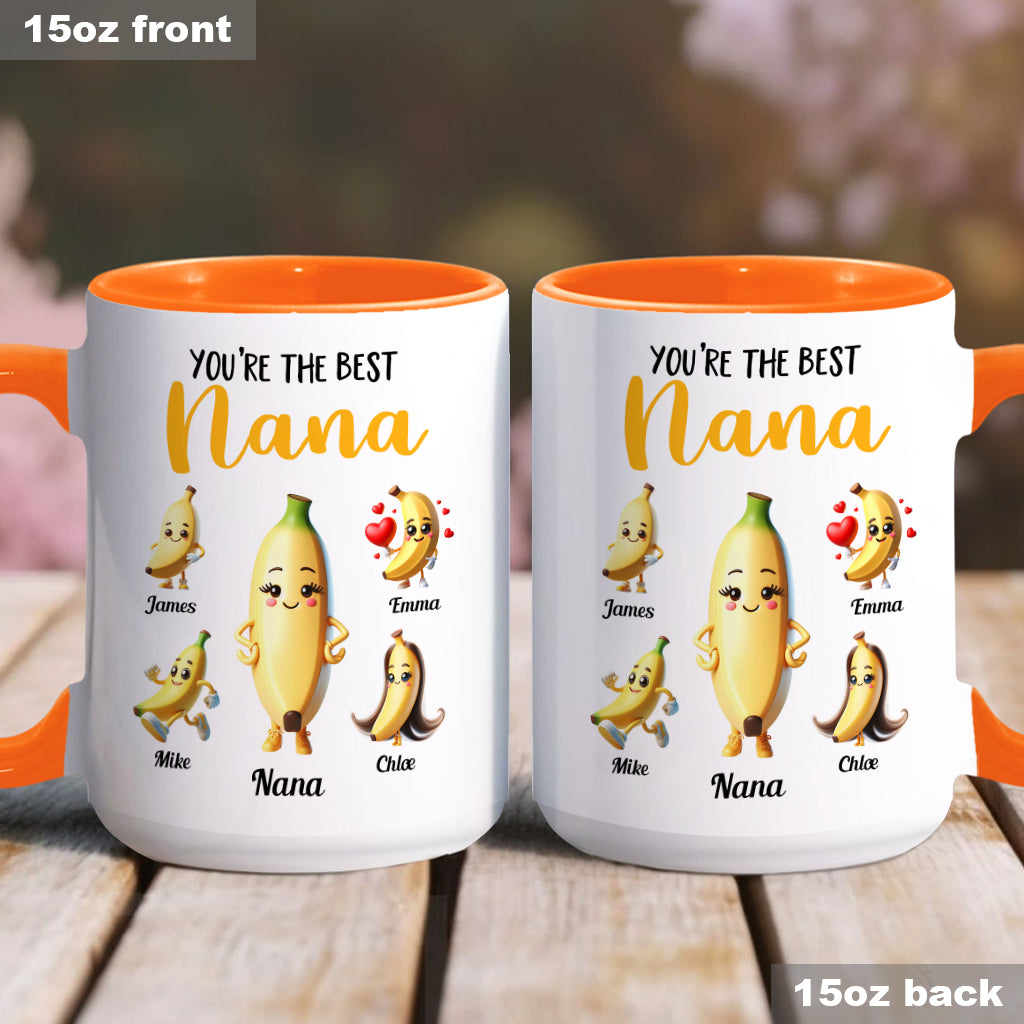 Best Nana Ever - Personalized Grandma Accent Mug