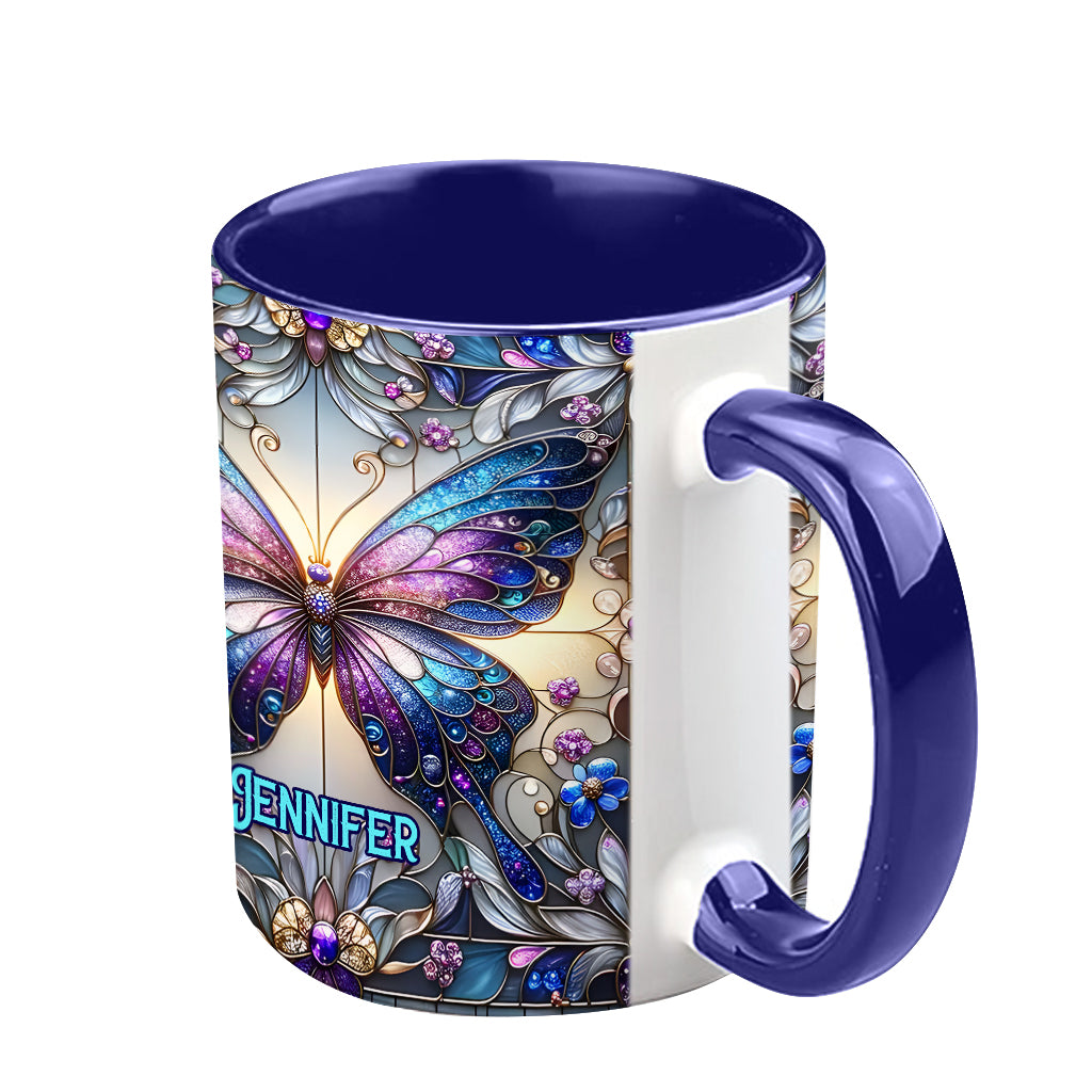 Beautiful Butterfly - Personalized Butterfly Accent Mug