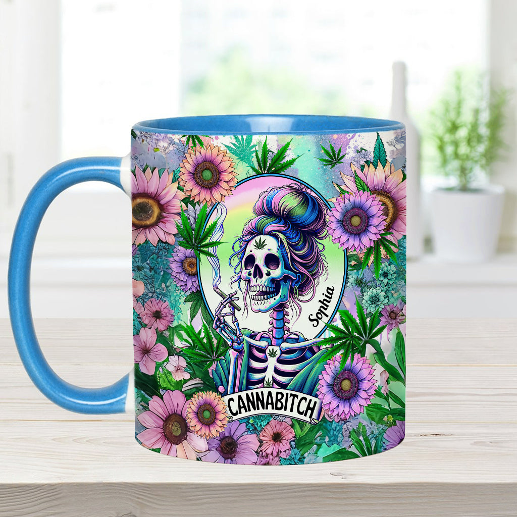 Cannabitch – Personalisierter Becher mit Cannabis-Akzent