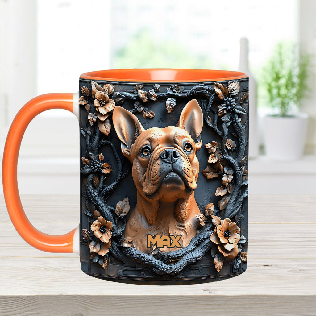 Mug personnalisé avec motif chien « Lovely Frenchie »