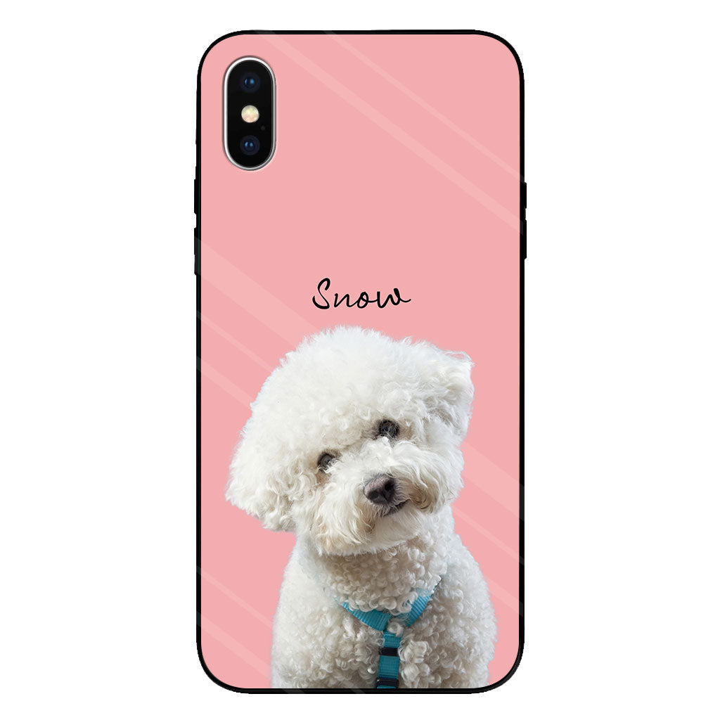 Niedliches Hunde- oder Katzenporträt – Personalisierte transparente Handyhülle mit Hundemotiv
