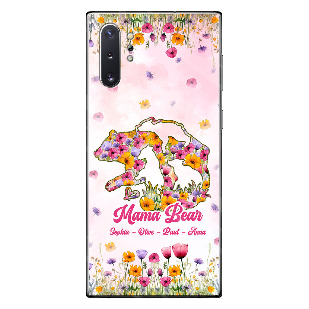 Mama Bear - Personalized Mother Clear Phone Case