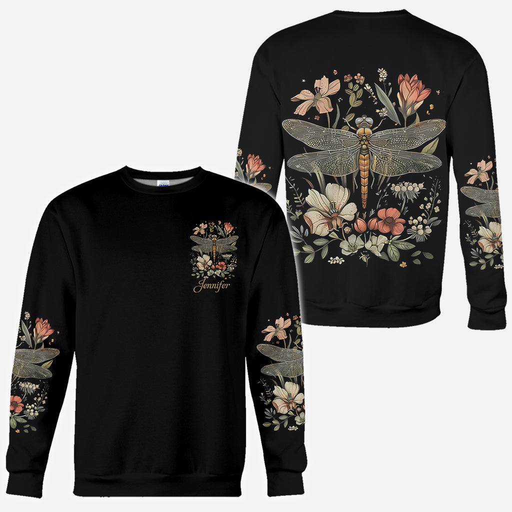 Libelle & Blumen - Personalisiertes Libellen-Shirt