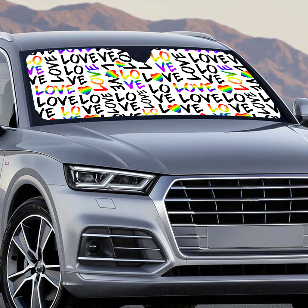 Love is Love - LGBT Support Car Sunshade