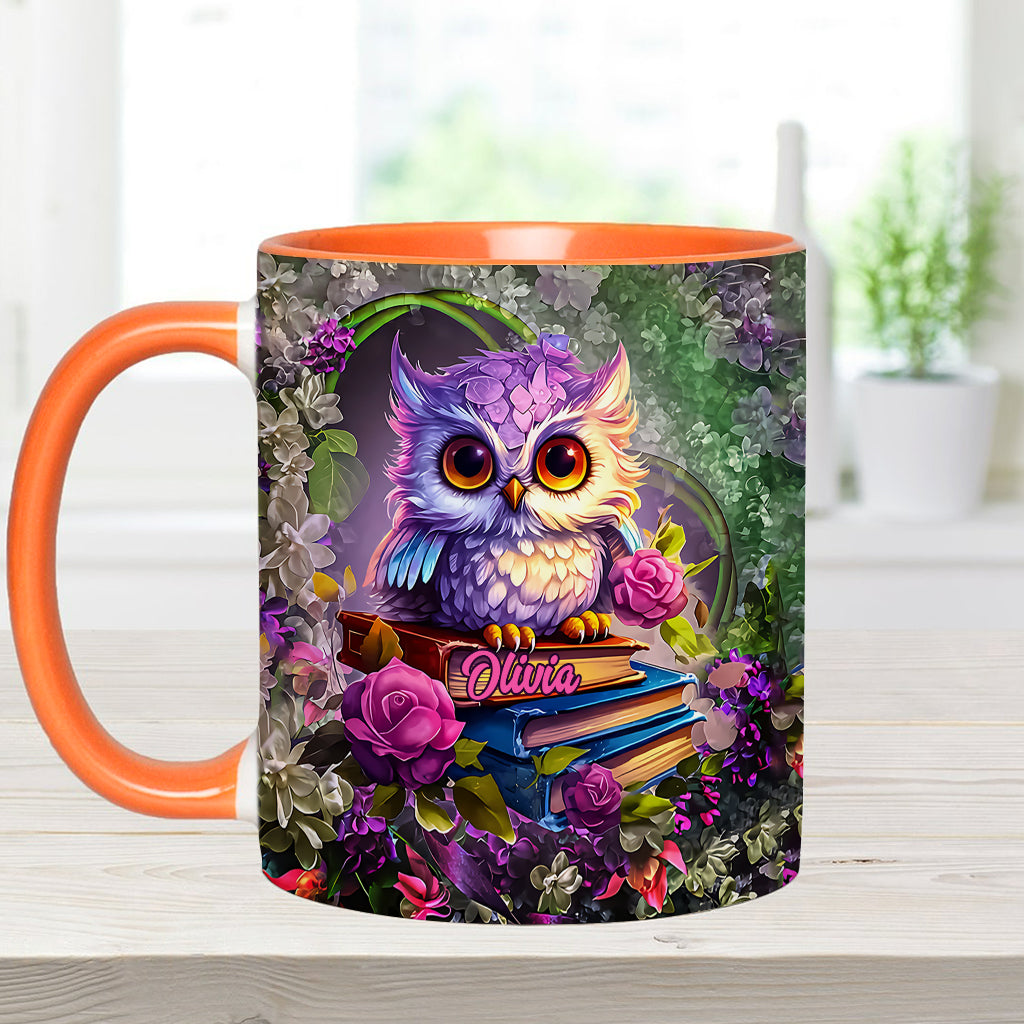 Mug personnalisé « Magnifique hibou pour les amoureux des livres »