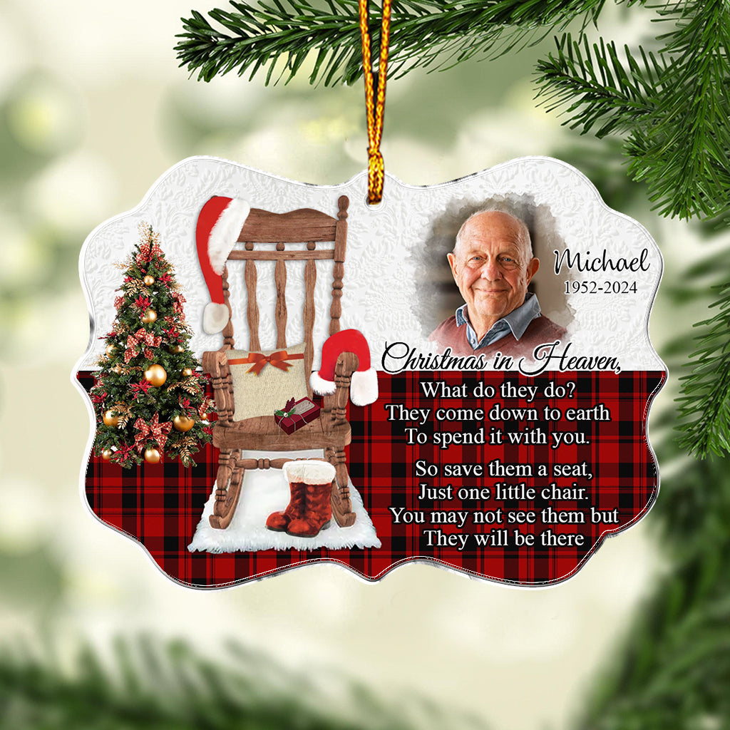 Christmas In Heaven - Personalized Memorial Custom Shaped Ornament