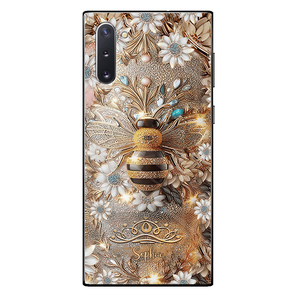 Queen Bee – Personalisierte transparente Handyhülle mit Bienenmotiv