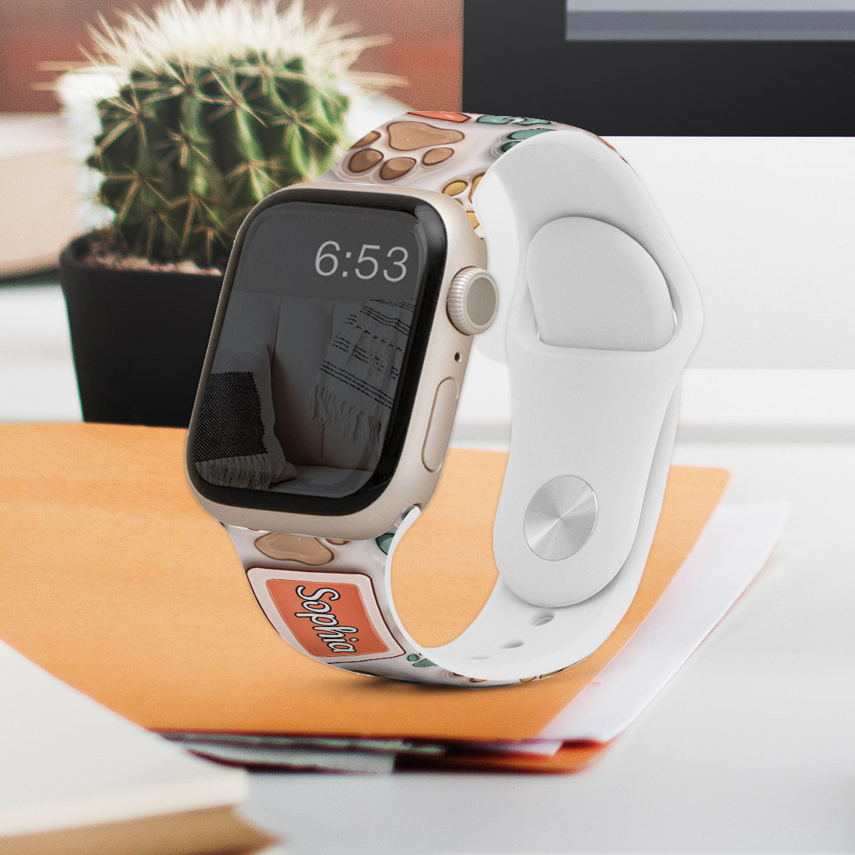 Meilleure maman de chien et meilleur papa de chat au monde - Bracelet Apple Watch personnalisé pour chien
