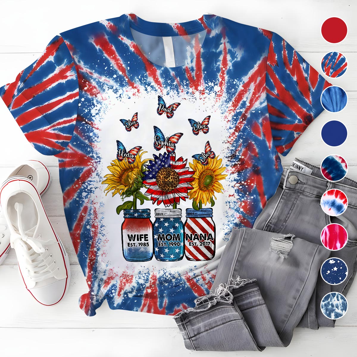 Wife Mom Nana - Personalized Grandma All Over Shirt