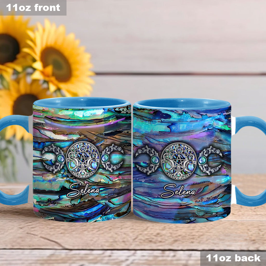 Triple Moon Beautiful Magick - Personalized Witch Accent Mug