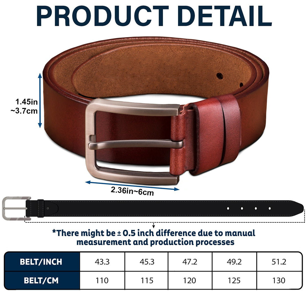 Proud Father Of A Few Kids - Personalized Father Leather Belt