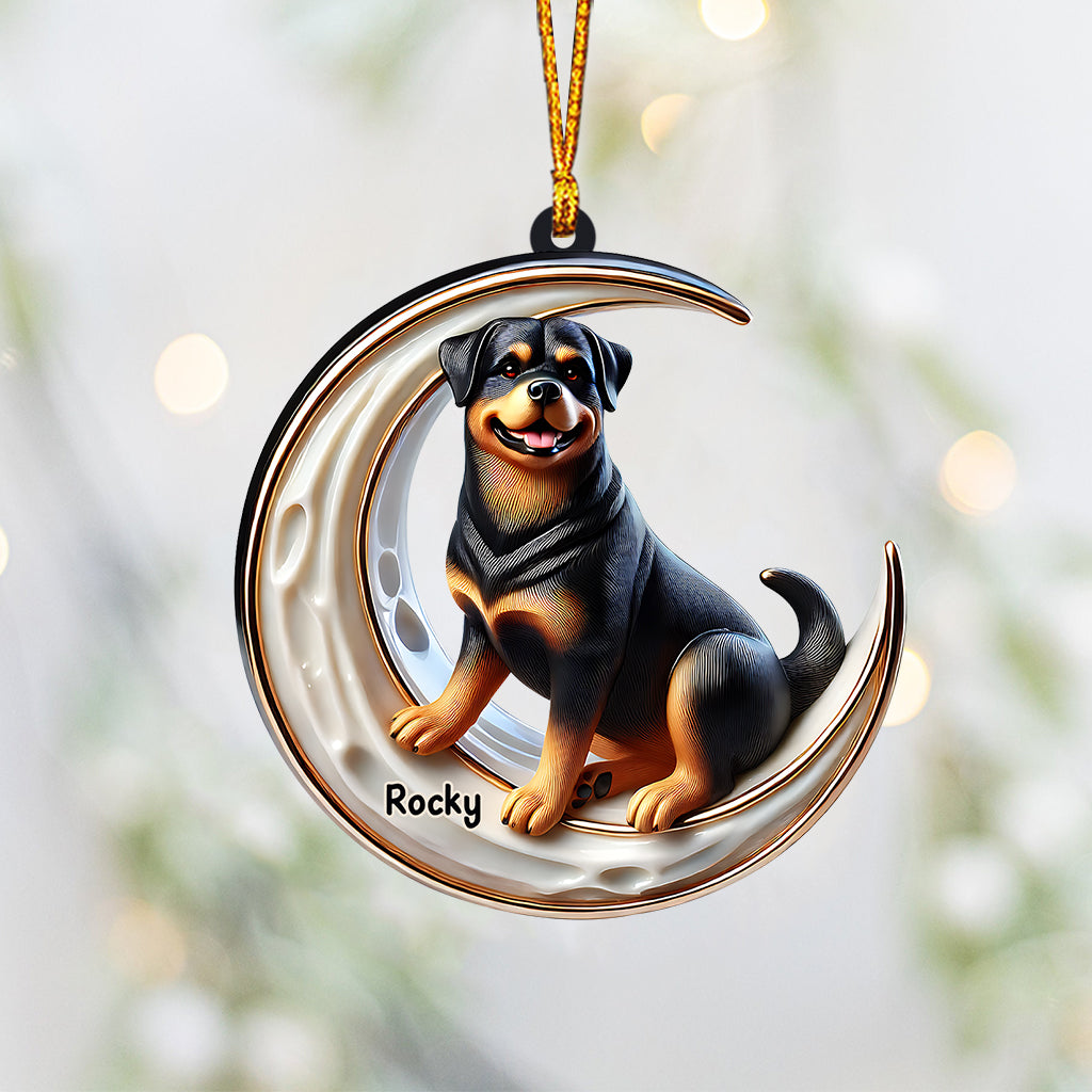 J'aime mon chien - Ornement personnalisé pour chien