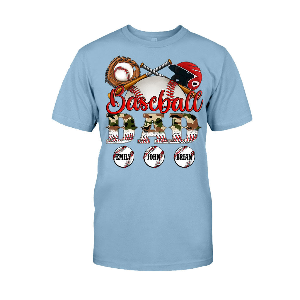 Best Baseball Dad Ever Camouflage - Personalized Father T-shirt And Hoodie