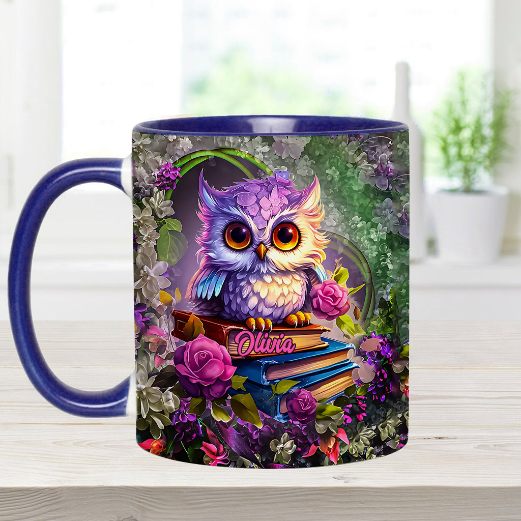 Mug personnalisé « Magnifique hibou pour les amoureux des livres »