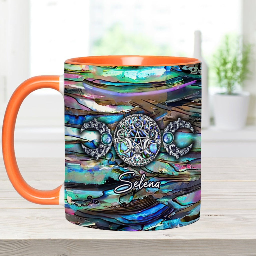Triple Moon Beautiful Magick - Personalized Witch Accent Mug