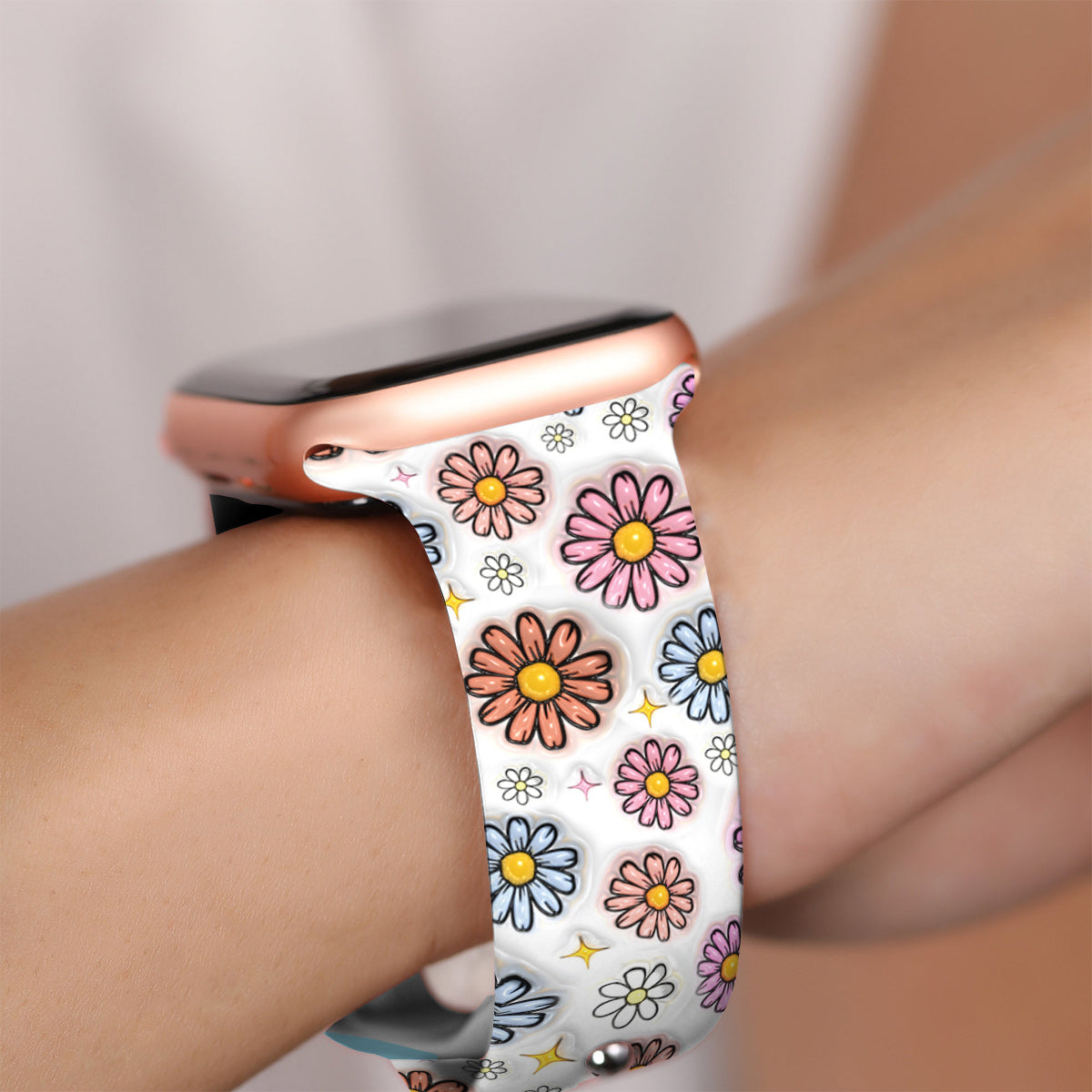 I Love You Till The End Of Time - Personalized Couple Apple Watch Band