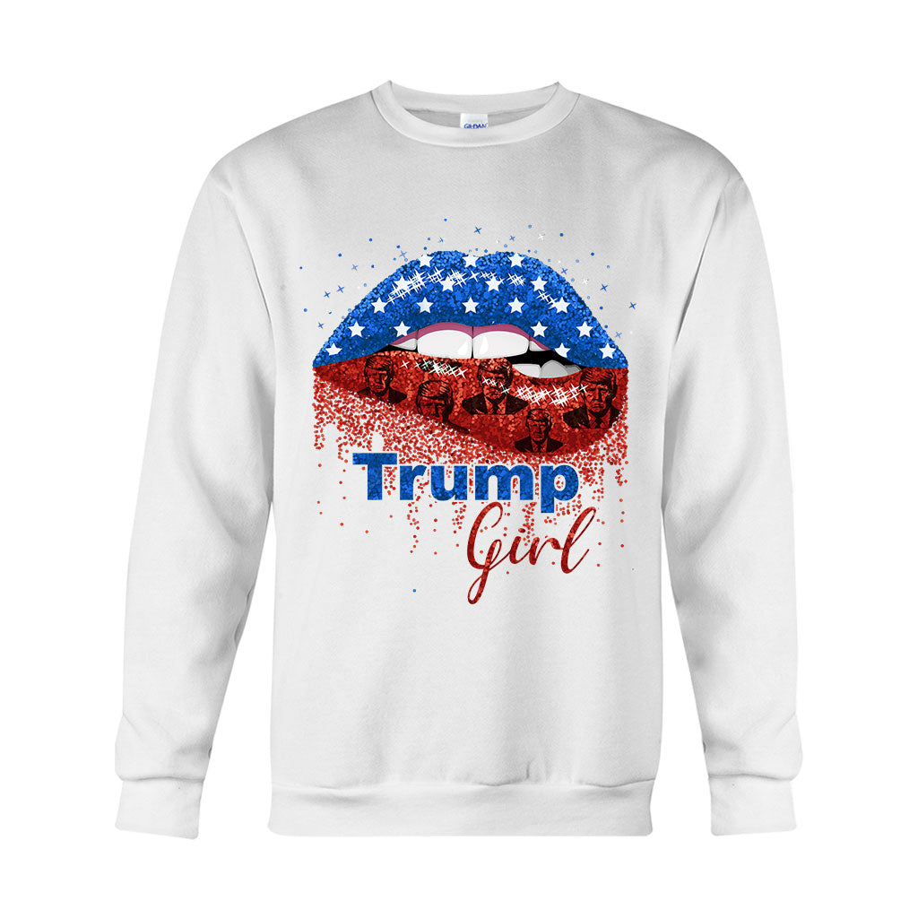 American Lips Trump Girl 2024 – T-Shirt und Hoodie