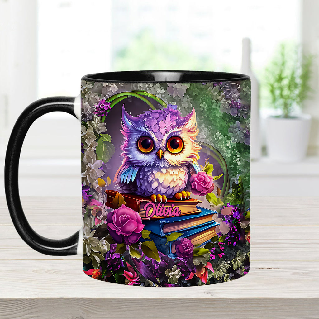 Mug personnalisé « Magnifique hibou pour les amoureux des livres »