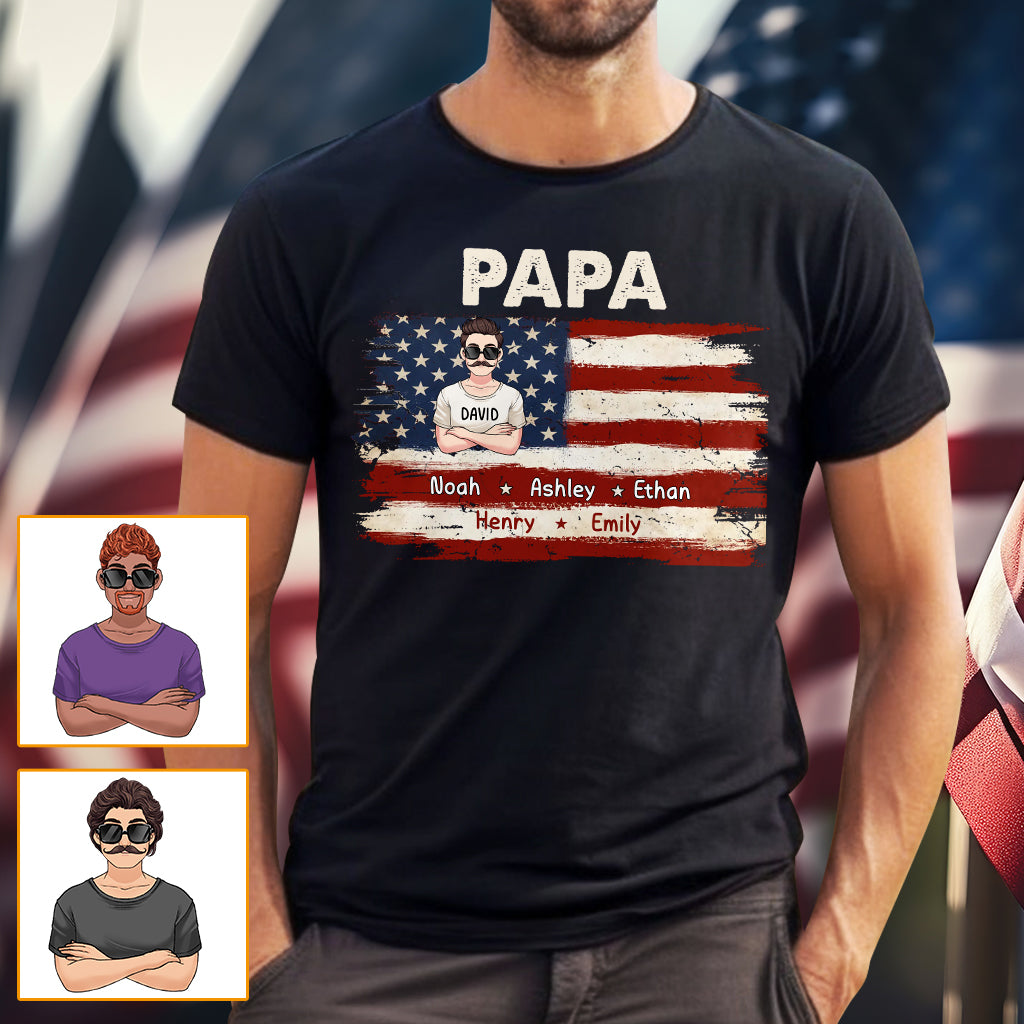 Dad's Life 4th Of July - Personalized Father T-shirt And Hoodie