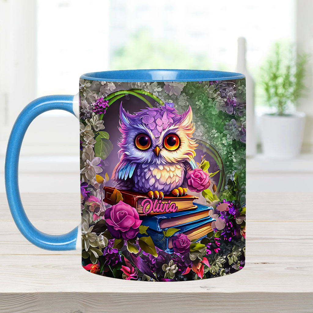 Mug personnalisé « Magnifique hibou pour les amoureux des livres »