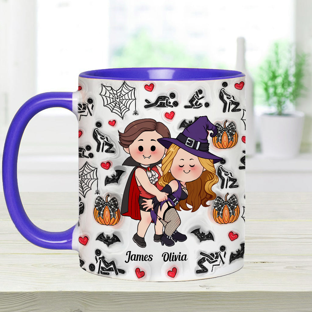 Till Death Do Us Part - Personalized Couple Accent Mug