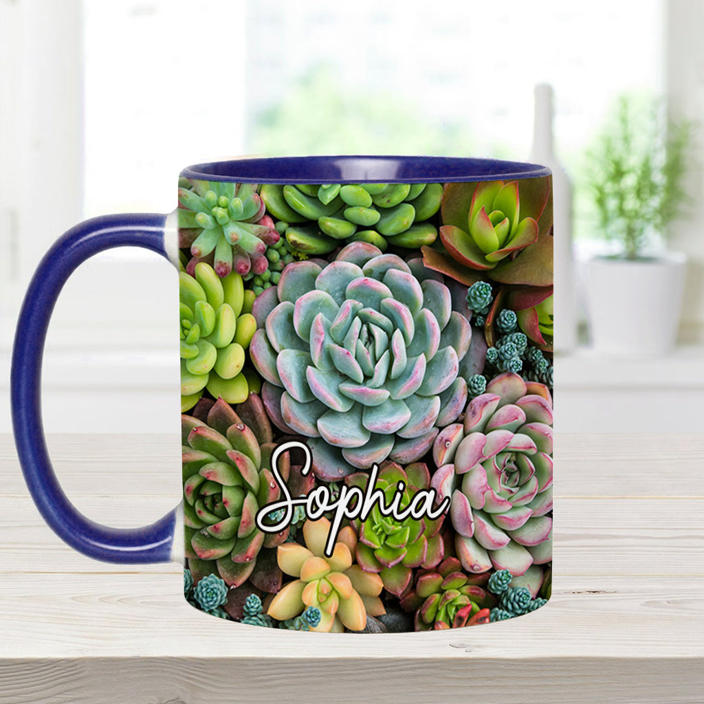 Wunderschöne Kakteen und Sukkulenten – personalisierte Kaktus-Tasse