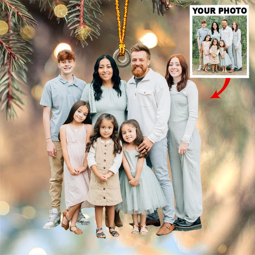 Ornement photo personnalisé - Ornement familial sur mesure