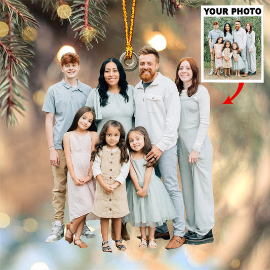 Ornement photo personnalisé - Ornement familial sur mesure