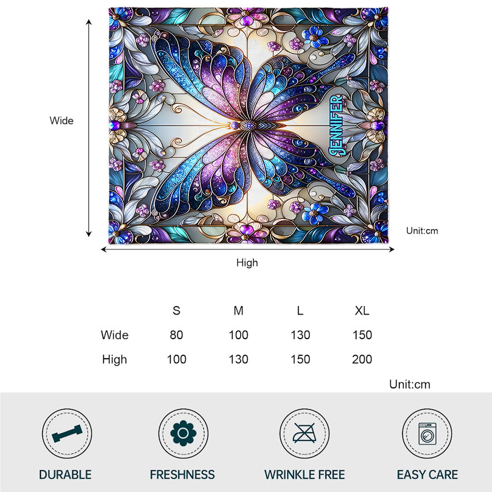 Wunderschöner Schmetterling – personalisierte Schmetterlingsdecke