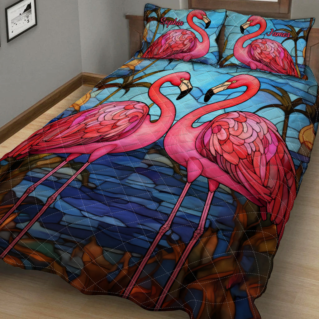 Flamingos lieben – Personalisierte Flamingo-Bettwäschegarnitur