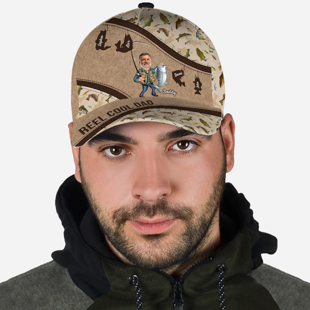 Reel Cool Dad - Personalisierte Angel-Klassiker-Kappe