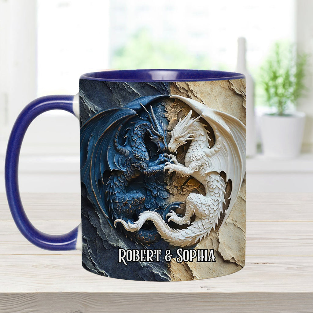 Personalisierte Tasse mit Drachenmotiv