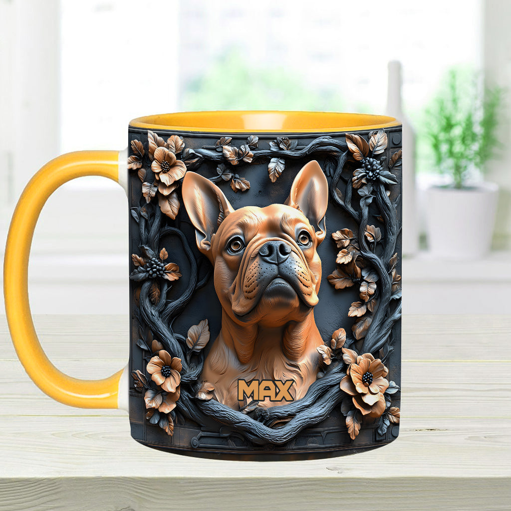 Mug personnalisé avec motif chien « Lovely Frenchie »