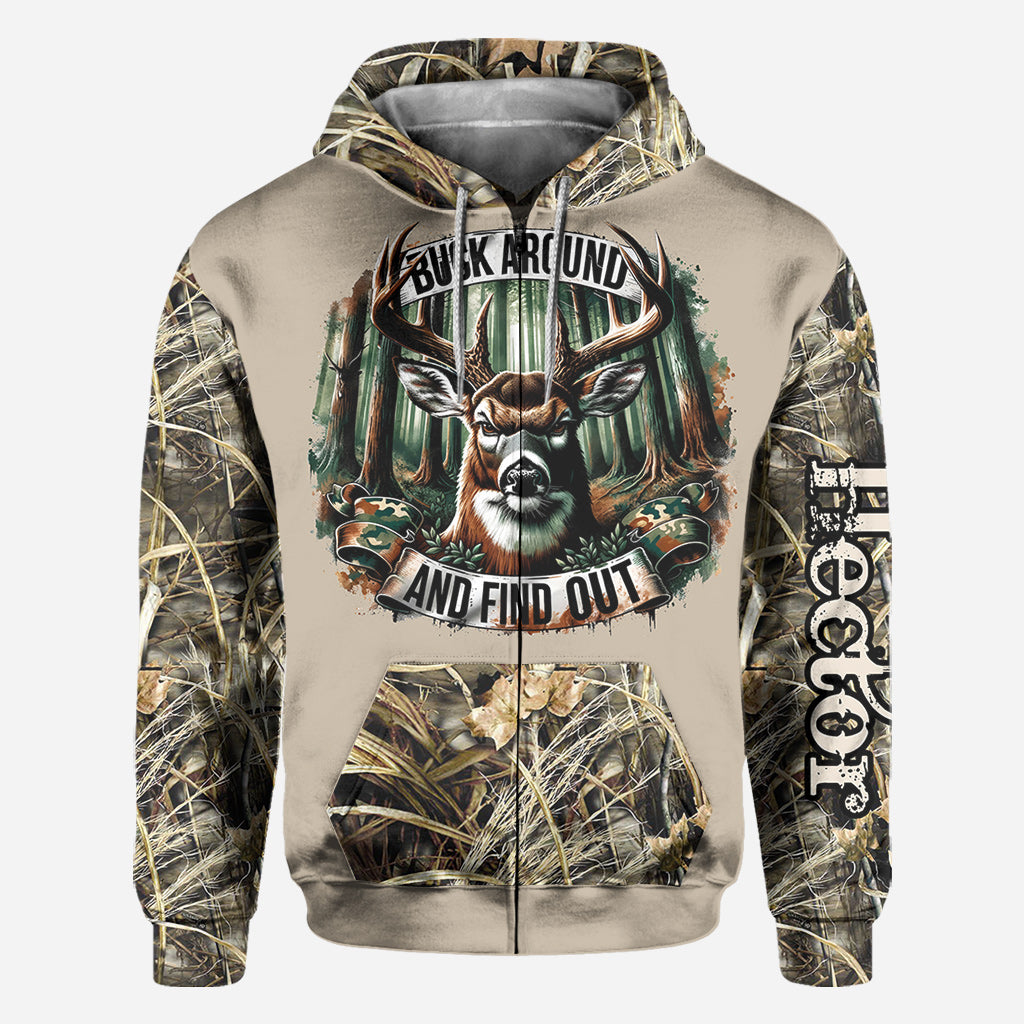 Chassez partout et découvrez-le ! - T-shirt de chasse personnalisé