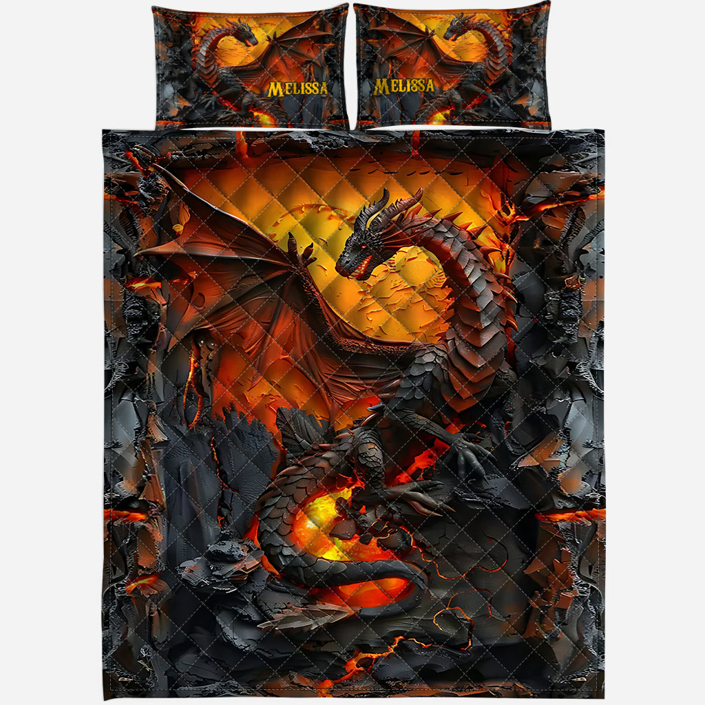 Liebe Drachen – Personalisiertes Drachen-Bettwäscheset