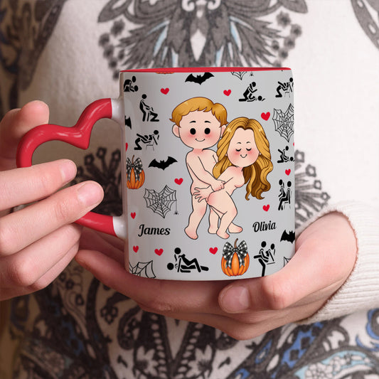 Till Death Do Us Part - Personalized Couple Heart Handle Mug