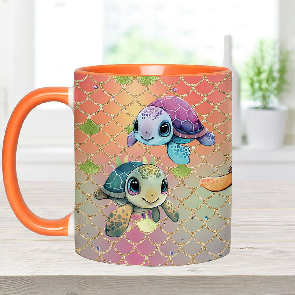 Cute Turtles - Personalized Turtle Accent Mug
