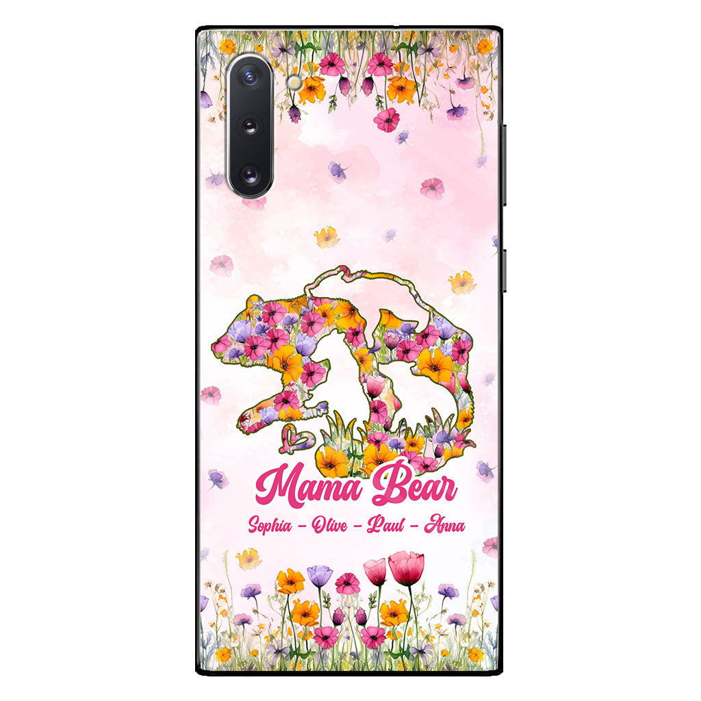 Mama Bear - Personalized Mother Clear Phone Case