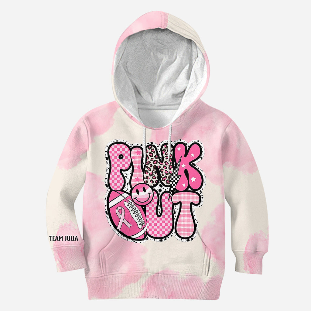 Pink Out - T-shirt personnalisé intégral de sensibilisation au cancer du sein