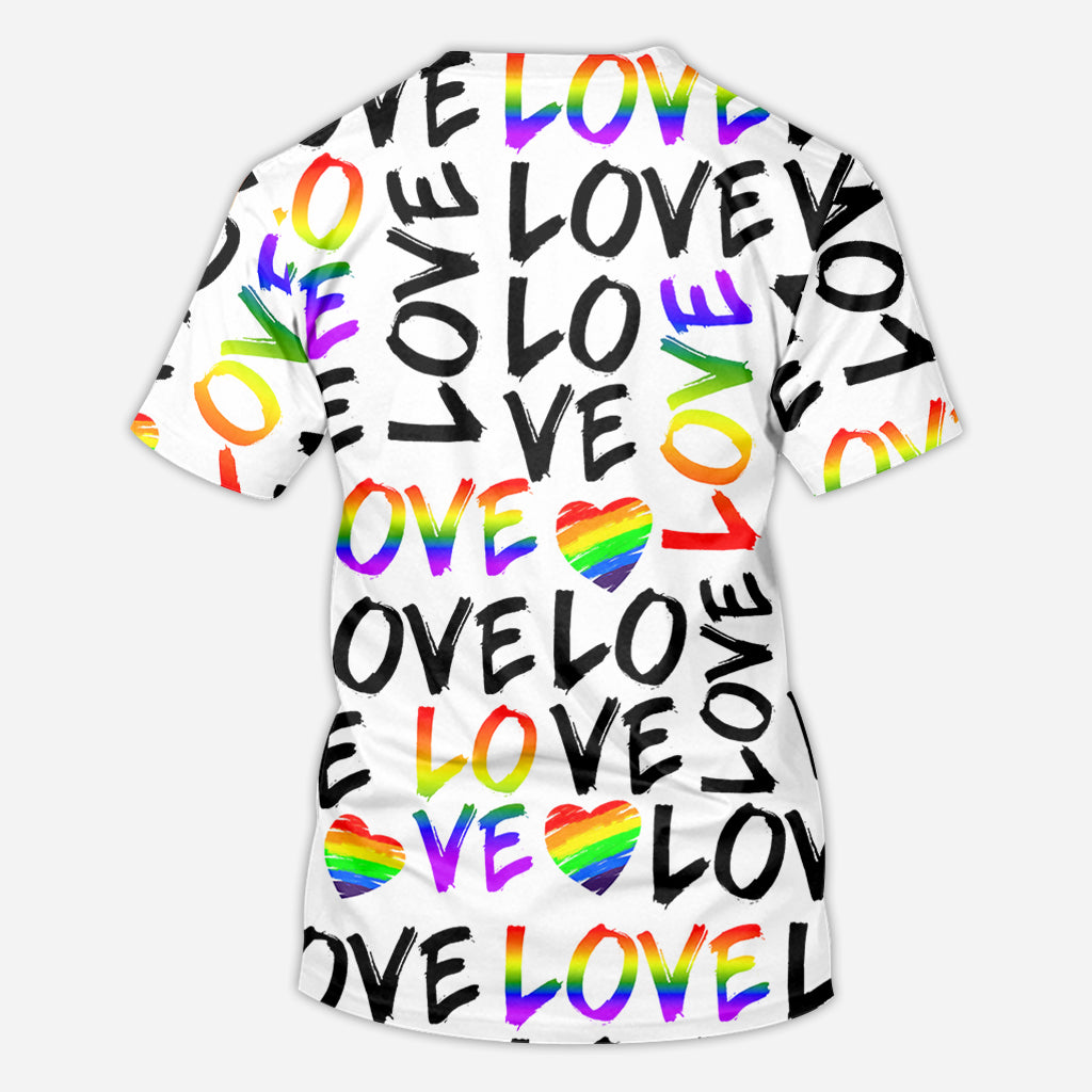L'amour c'est l'amour - T-shirt personnalisé de soutien LGBT