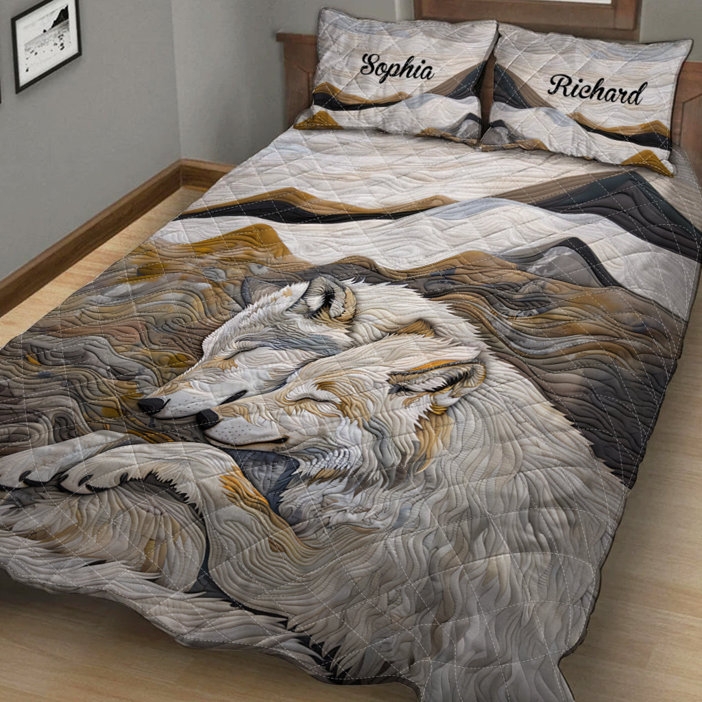 Love You Forever - Personalized Couple Quilt Set